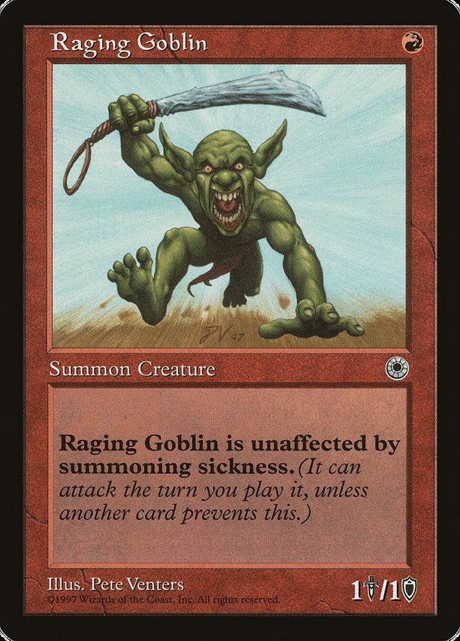 Raging Goblin (No Flavor Text) [Portal] | Red Riot Games CA