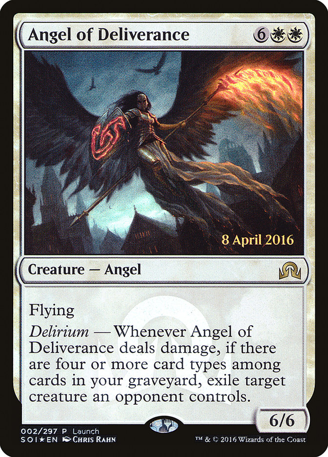 Angel of Deliverance (Launch) [Shadows over Innistrad Promos] | Red Riot Games CA