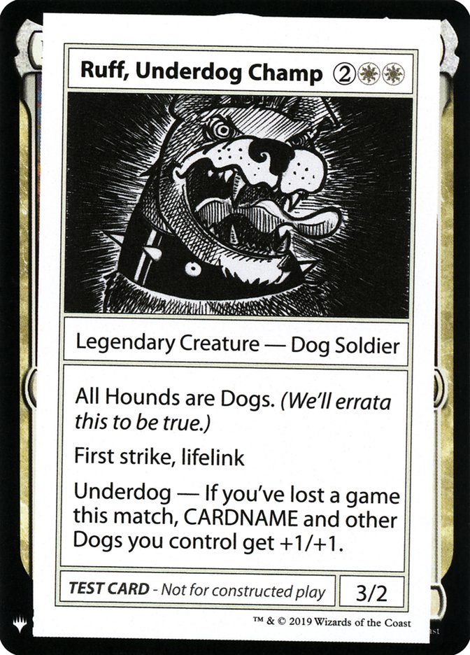Ruff, Underdog Champ [Mystery Booster Playtest Cards] | Red Riot Games CA