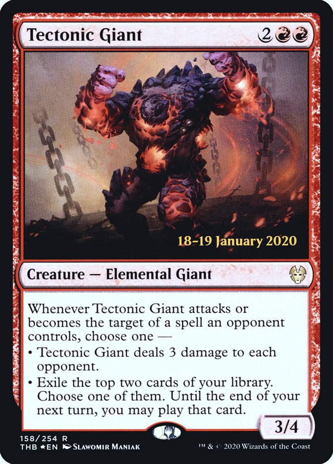 Tectonic Giant [Theros Beyond Death Prerelease Promos] | Red Riot Games CA