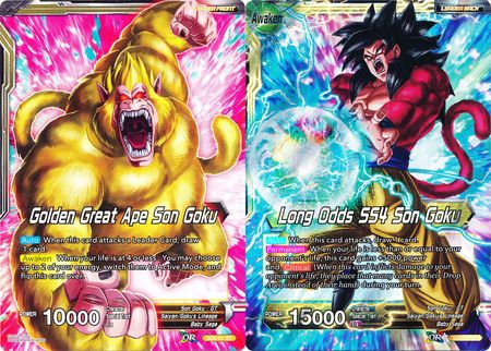 Golden Great Ape Son Goku // Long Odds SS4 Son Goku (SD5-01) [Oversized Cards] | Red Riot Games CA