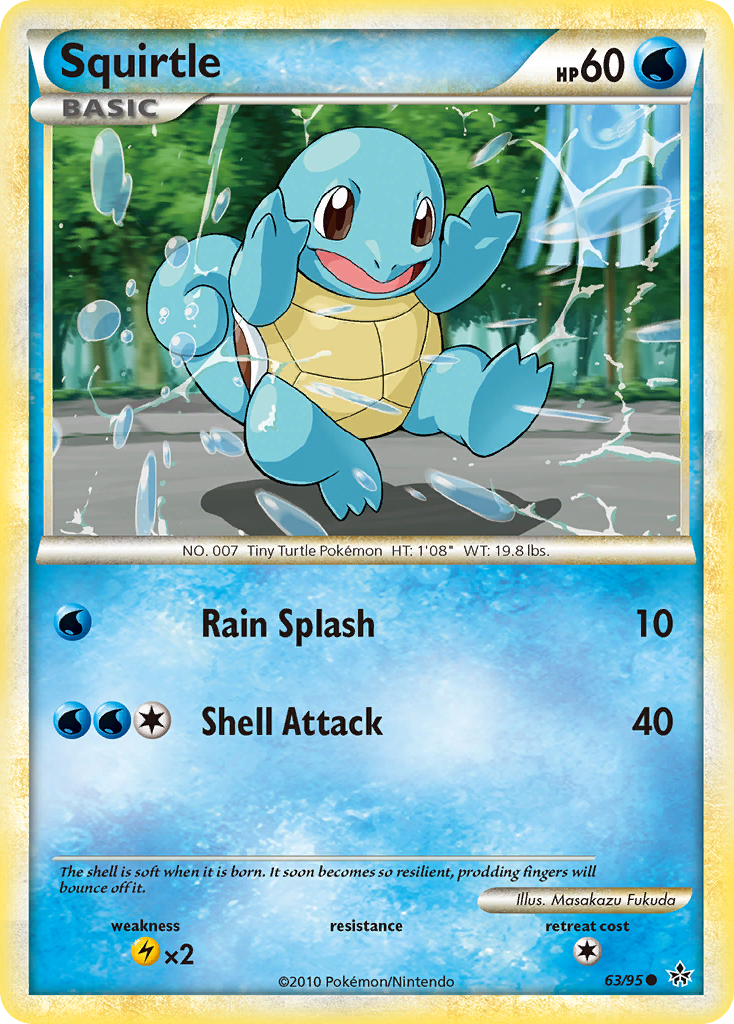 Squirtle (63/95) [HeartGold & SoulSilver: Unleashed] | Red Riot Games CA