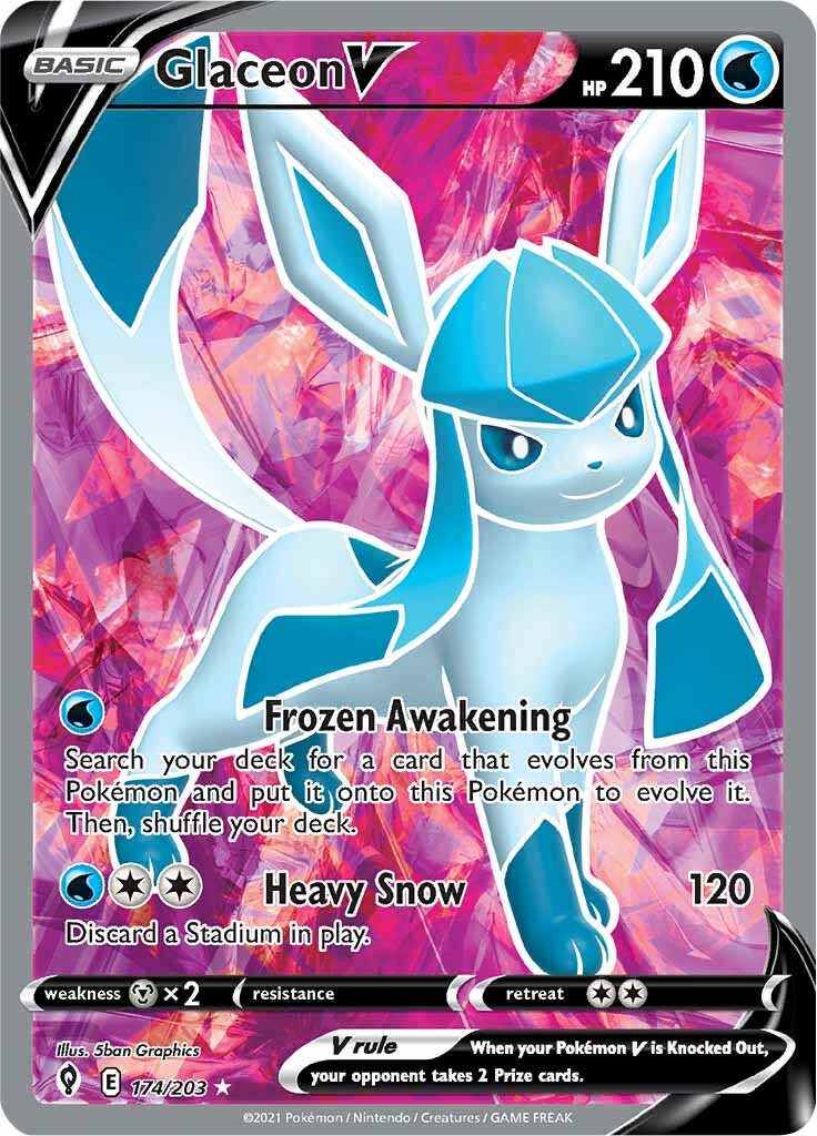 Glaceon V (174/203) [Sword & Shield: Evolving Skies] | Red Riot Games CA