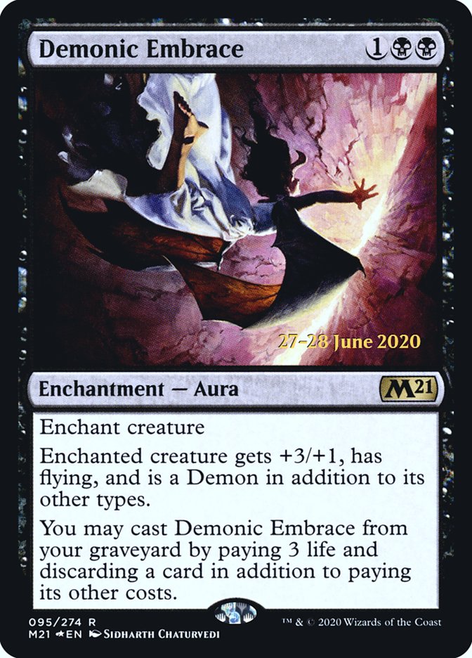 Demonic Embrace [Core Set 2021 Prerelease Promos] | Red Riot Games CA