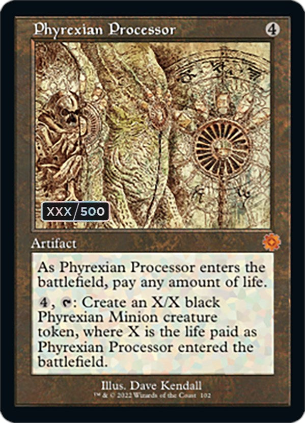 Phyrexian Processor (Retro Schematic) (Serialized) [The Brothers' War Retro Artifacts] | Red Riot Games CA