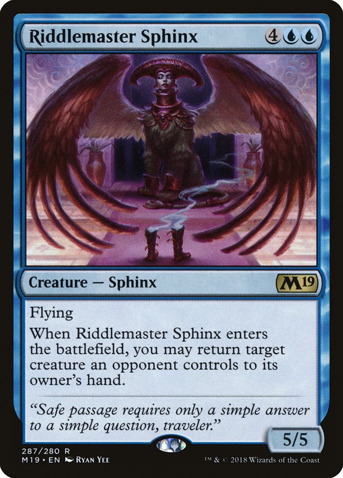 Riddlemaster Sphinx [Core Set 2019] | Red Riot Games CA