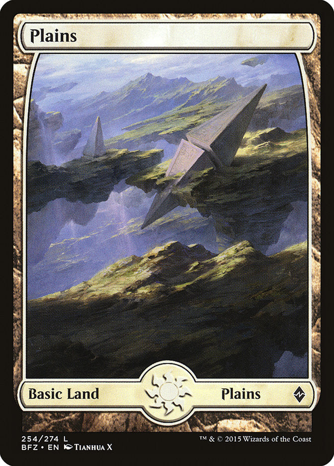 Plains (254) (Full Art) [Battle for Zendikar] | Red Riot Games CA