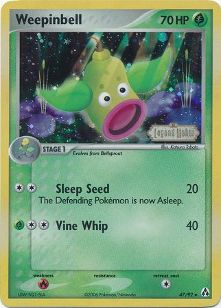 Weepinbell (47/92) (Stamped) [EX: Legend Maker] | Red Riot Games CA