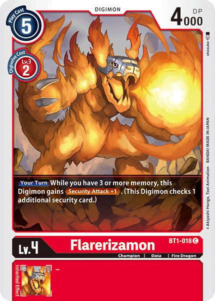 Flarerizamon [BT1-018] [Release Special Booster Ver.1.0] | Red Riot Games CA