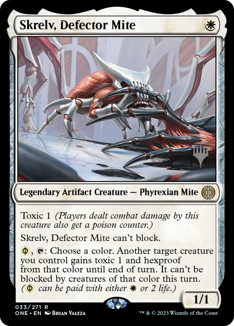 Skrelv, Defector Mite (Promo Pack) [Phyrexia: All Will Be One Promos] | Red Riot Games CA