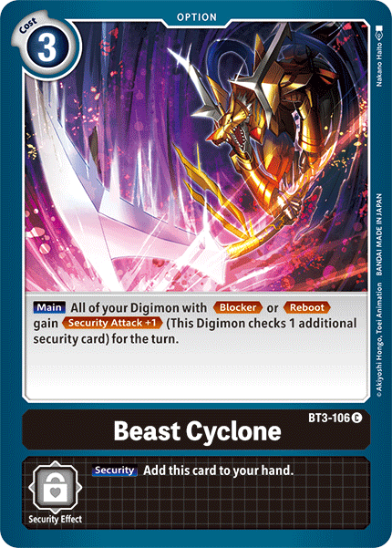 Beast Cyclone [BT3-106] [Release Special Booster Ver.1.5] | Red Riot Games CA