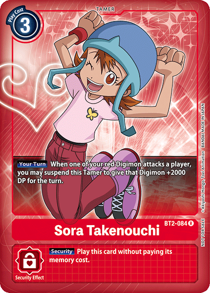 Sora Takenouchi [BT2-084] (Buy-A-Box Promo) [Release Special Booster Ver.1.0 Promos] | Red Riot Games CA