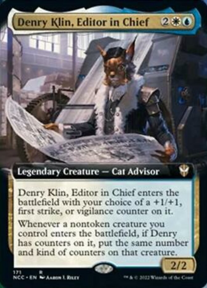 Denry Klin, Editor in Chief (Extended Art) [Streets of New Capenna Commander] | Red Riot Games CA