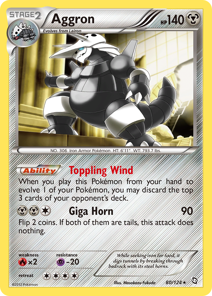 Aggron (80/124) [Black & White: Dragons Exalted] | Red Riot Games CA