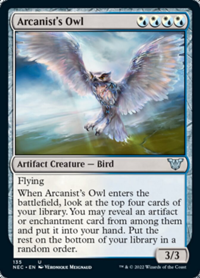 Arcanist's Owl [Kamigawa: Neon Dynasty Commander] | Red Riot Games CA
