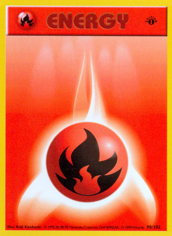Fire Energy (98/102) (Shadowless) [Base Set 1st Edition] | Red Riot Games CA