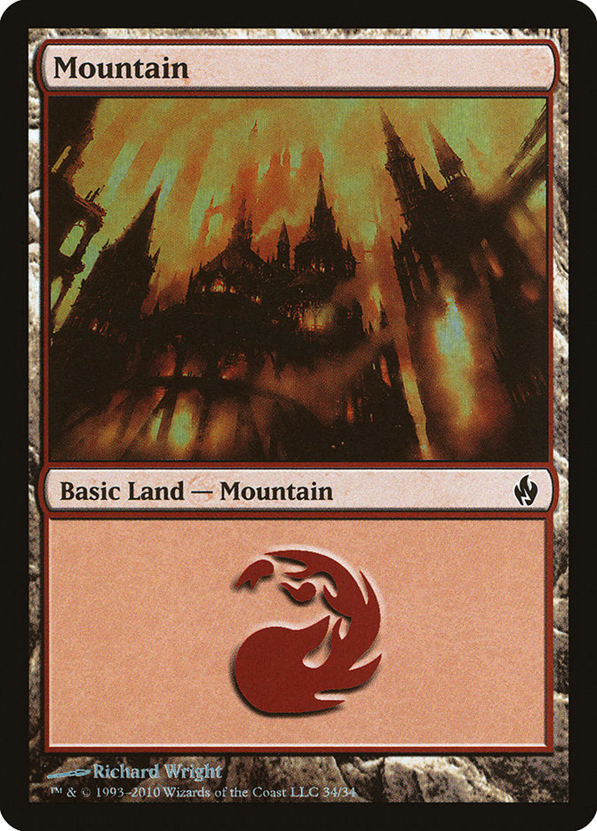 Mountain (34) [Premium Deck Series: Fire and Lightning] | Red Riot Games CA