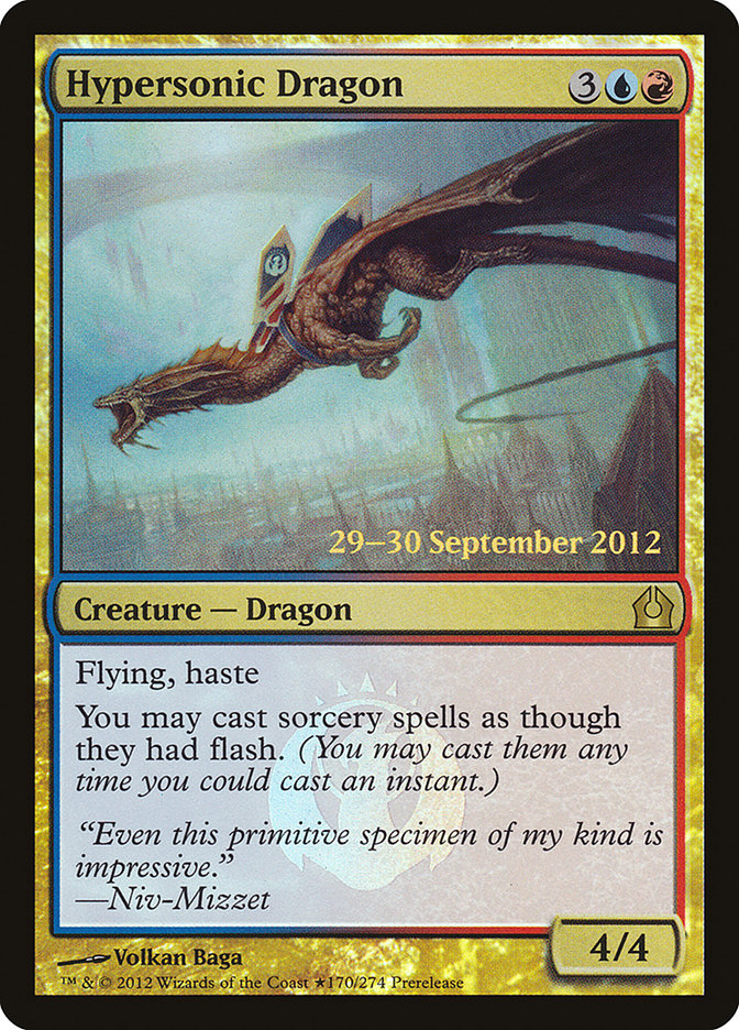 Hypersonic Dragon [Return to Ravnica Prerelease Promos] | Red Riot Games CA
