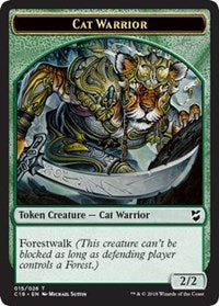 Cat Warrior // Elemental Double-Sided Token [Commander 2018 Tokens] | Red Riot Games CA