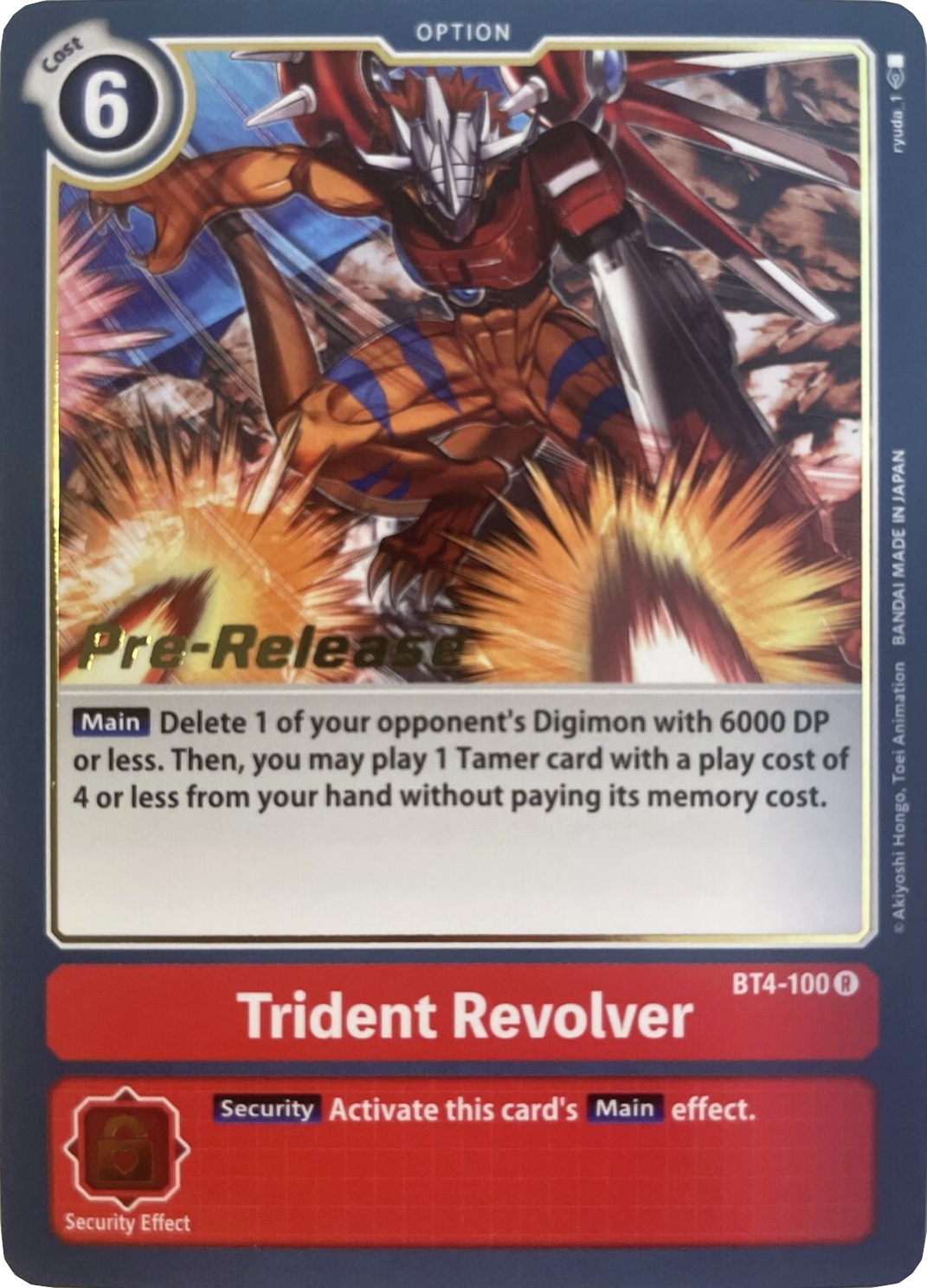 Trident Revolver [BT4-100] [Great Legend Pre-Release Promos] | Red Riot Games CA