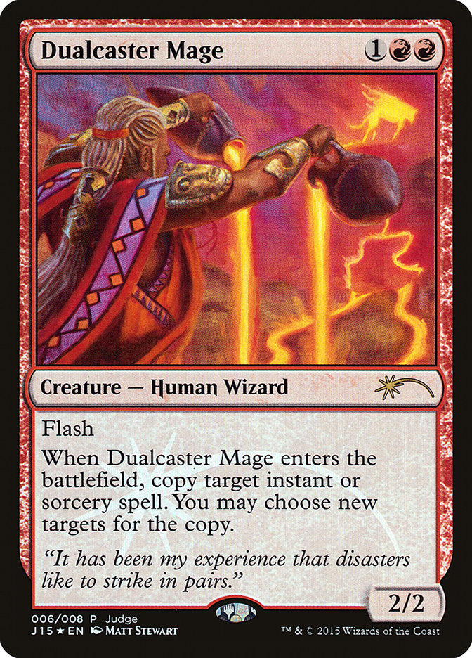 Dualcaster Mage [Judge Gift Cards 2015] | Red Riot Games CA