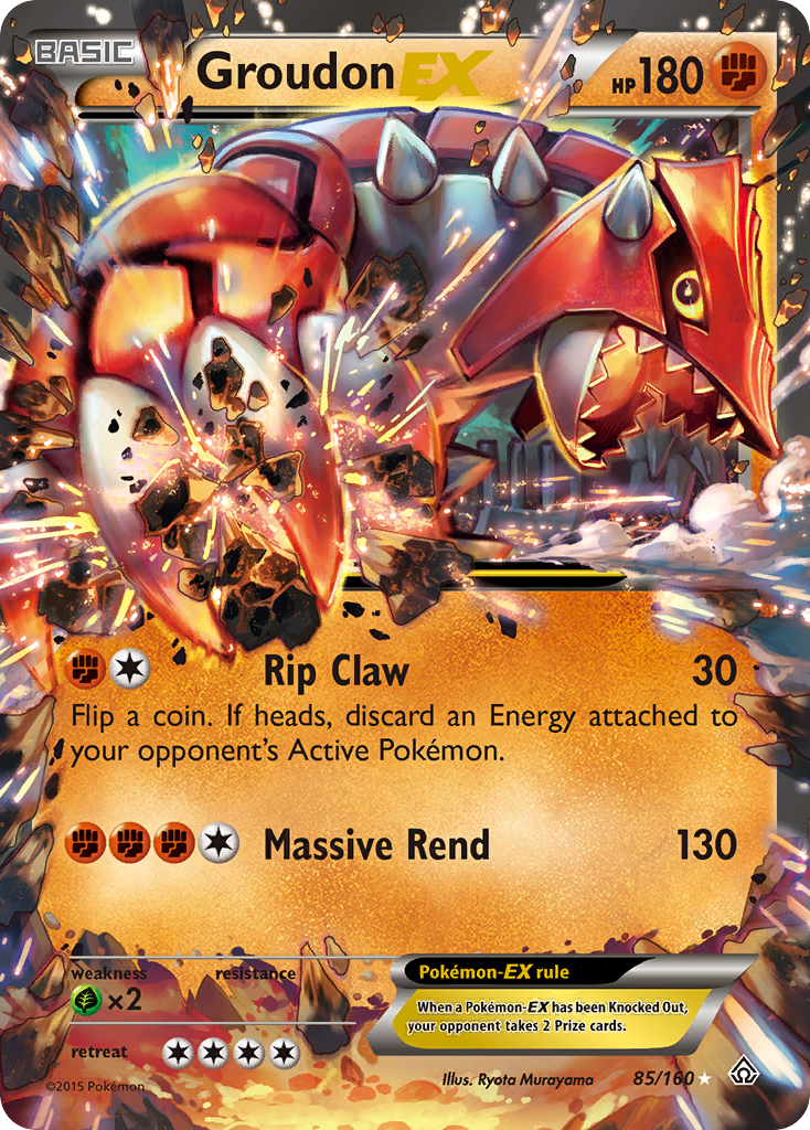 Groudon EX (85/160) [XY: Primal Clash] | Red Riot Games CA