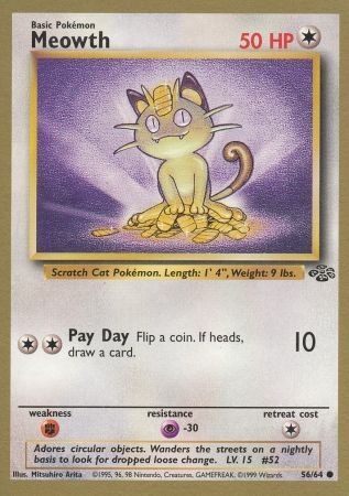 Meowth (56/64) (Gold Bordered Promo) [Jungle Unlimited] | Red Riot Games CA