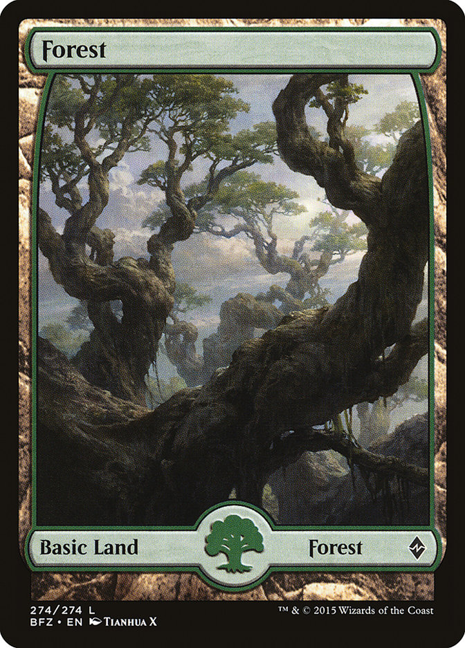 Forest (274) (Full Art) [Battle for Zendikar] | Red Riot Games CA
