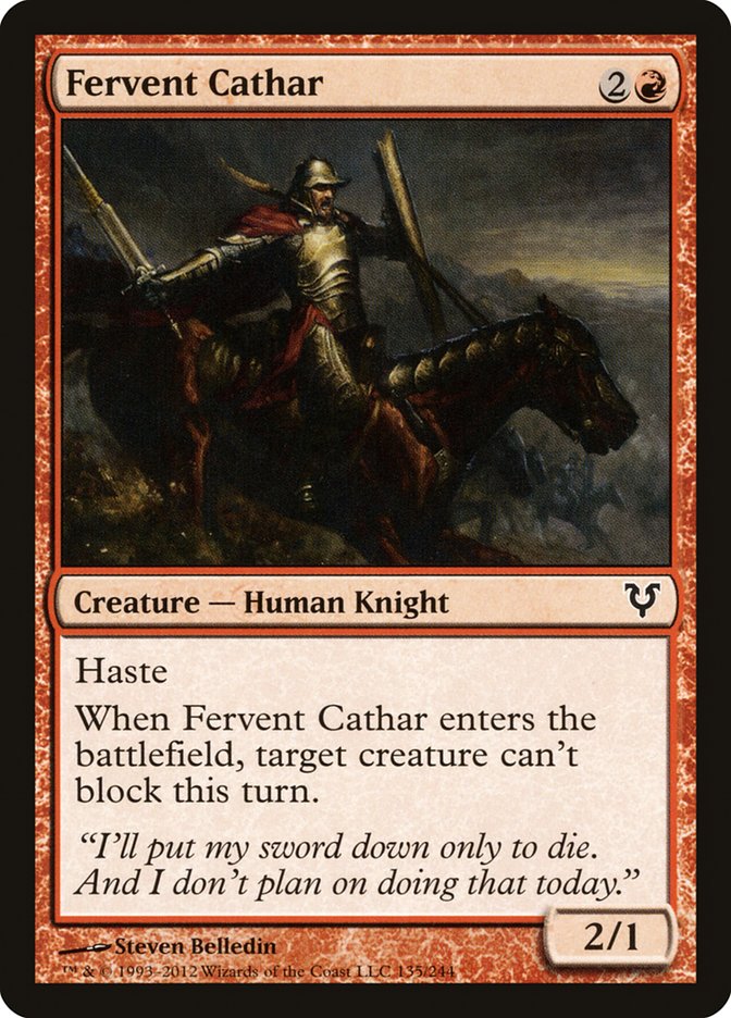 Fervent Cathar [Avacyn Restored] | Red Riot Games CA