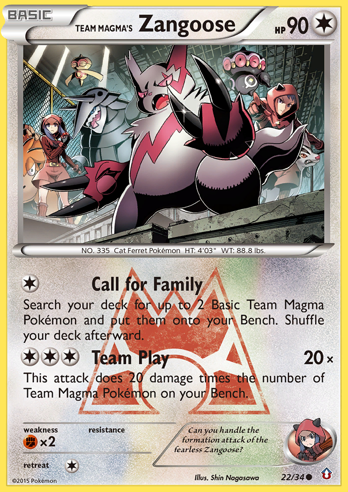 Team Magma's Zangoose (22/34) [XY: Double Crisis] | Red Riot Games CA