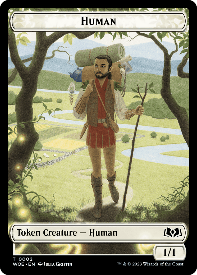 Human // Food (0011) Double-Sided Token [Wilds of Eldraine Tokens] | Red Riot Games CA