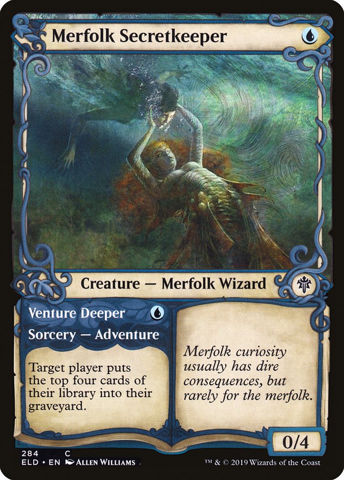 Merfolk Secretkeeper // Venture Deeper (Showcase) [Throne of Eldraine] | Red Riot Games CA