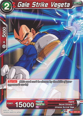 Gale Strike Vegeta (TB1-005) [The Tournament of Power] | Red Riot Games CA
