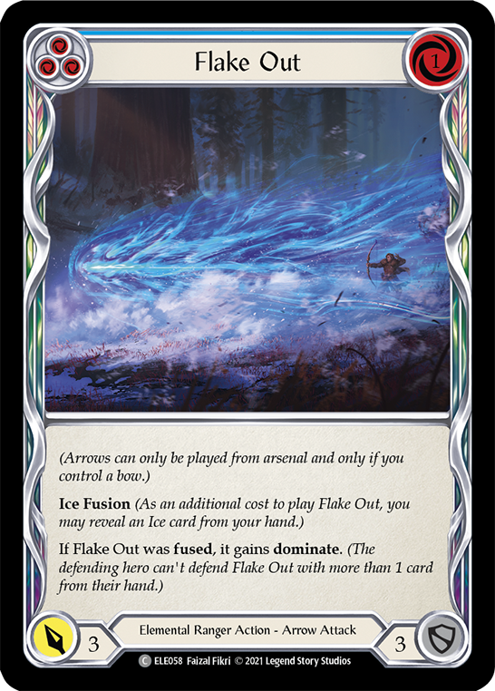 Flake Out (Blue) [ELE058] (Tales of Aria)  1st Edition Normal | Red Riot Games CA