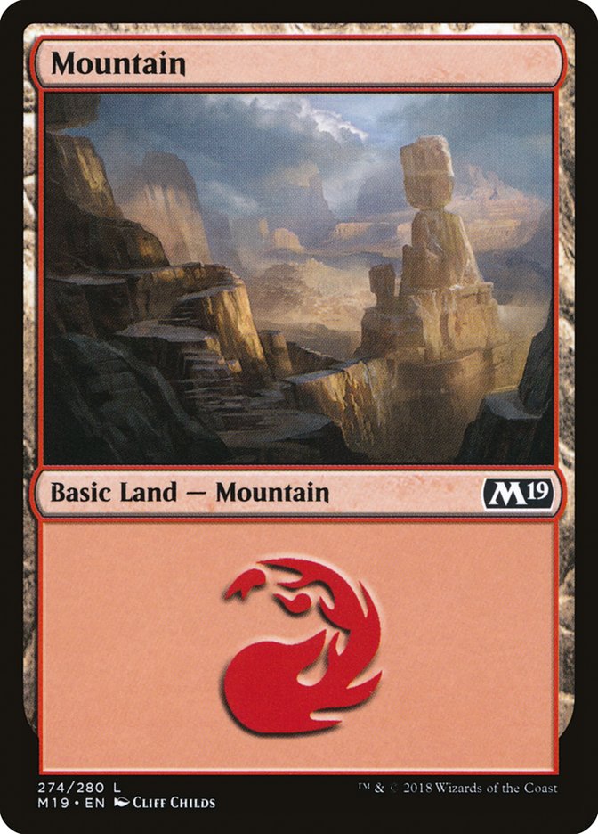 Mountain (274) [Core Set 2019] | Red Riot Games CA