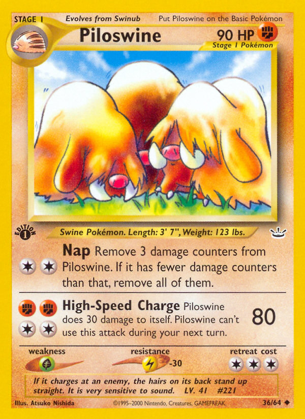 Piloswine (36/64) [Neo Revelation 1st Edition] | Red Riot Games CA