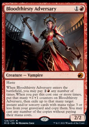 Bloodthirsty Adversary (Promo Pack) [Innistrad: Midnight Hunt Promos] | Red Riot Games CA