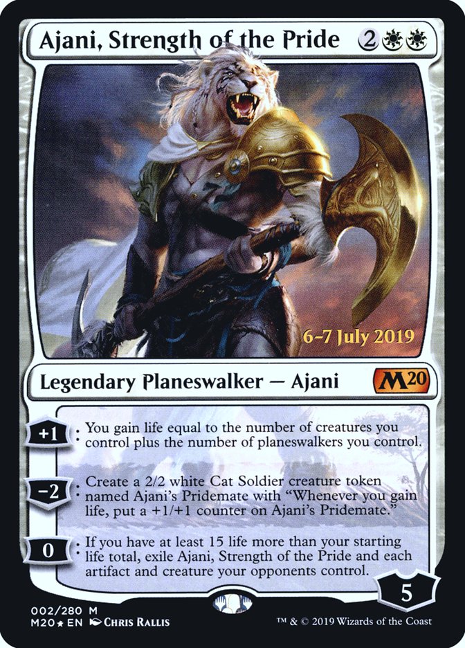 Ajani, Strength of the Pride [Core Set 2020 Prerelease Promos] | Red Riot Games CA