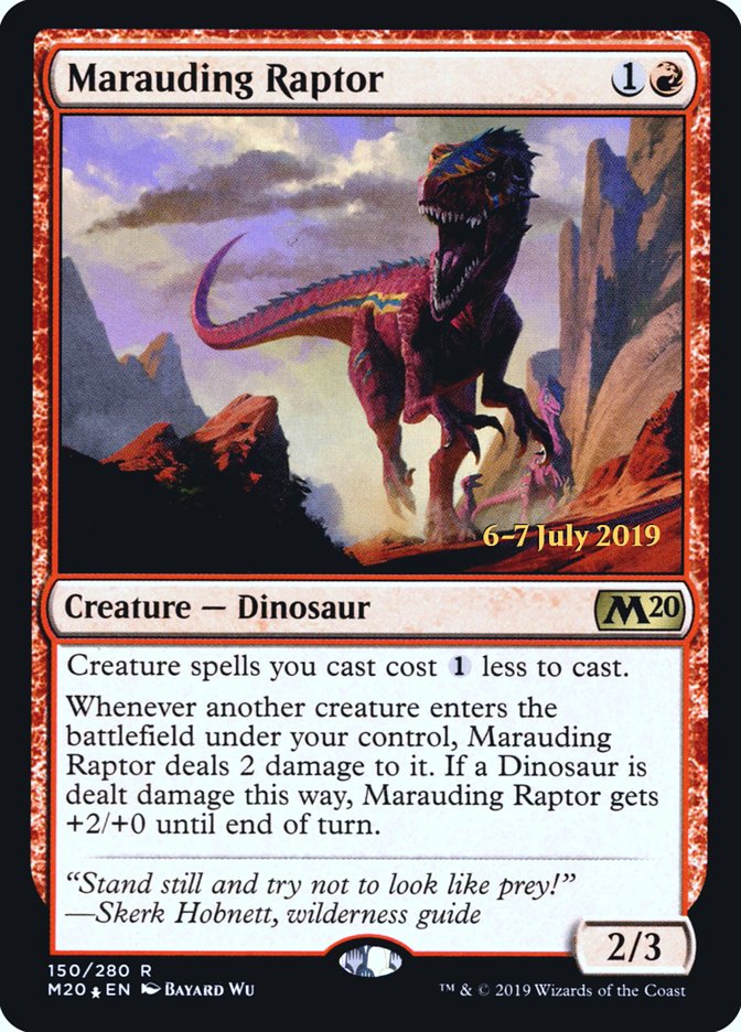 Marauding Raptor [Core Set 2020 Prerelease Promos] | Red Riot Games CA