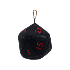 Ultra PRO: Dice Bag - Plush D20 (Dungeons & Dragons / Black & Red) | Red Riot Games CA