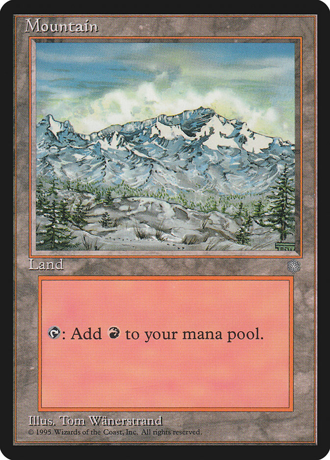 Mountain (Trees Visible / Signature on Right) [Ice Age] | Red Riot Games CA