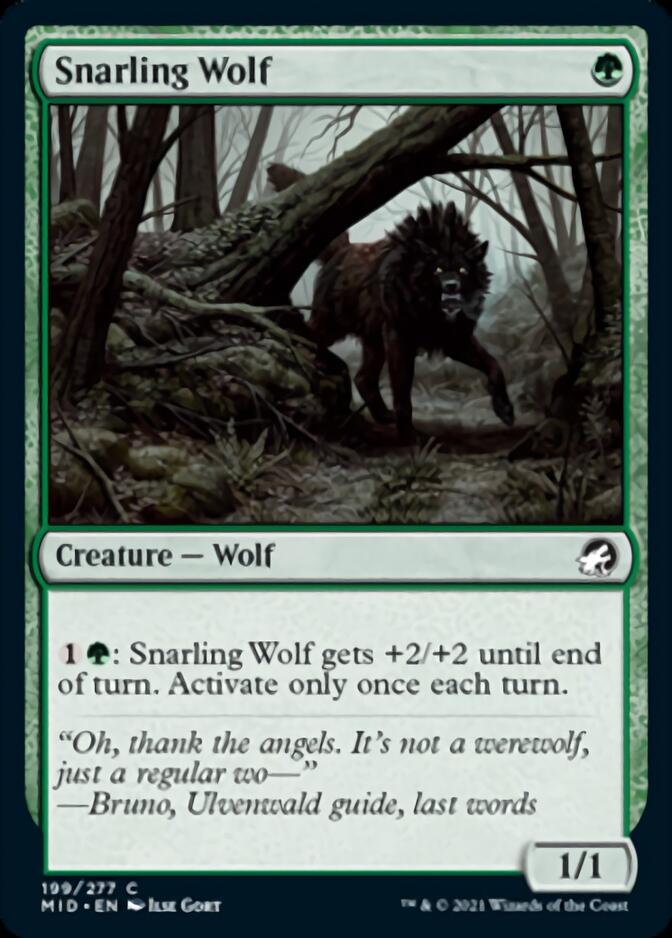 Snarling Wolf [Innistrad: Midnight Hunt] | Red Riot Games CA