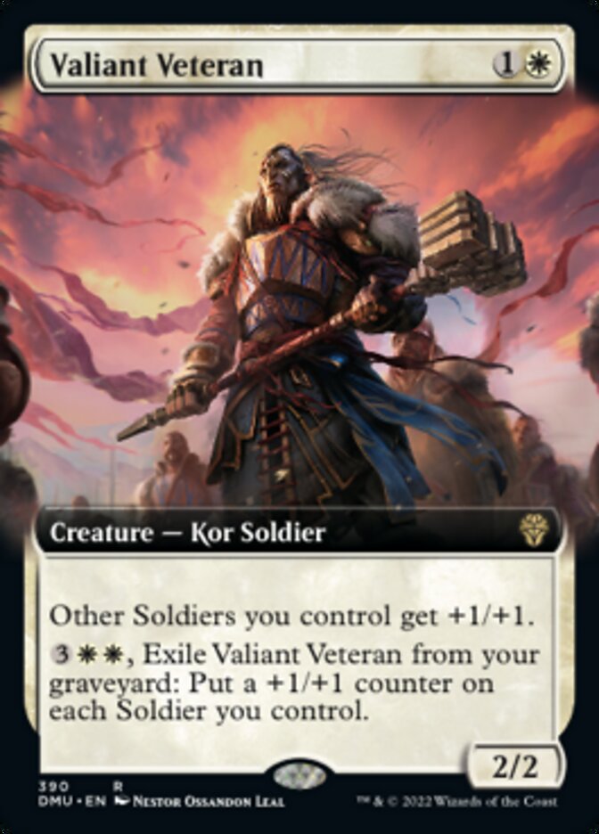 Valiant Veteran (Extended Art) [Dominaria United] | Red Riot Games CA