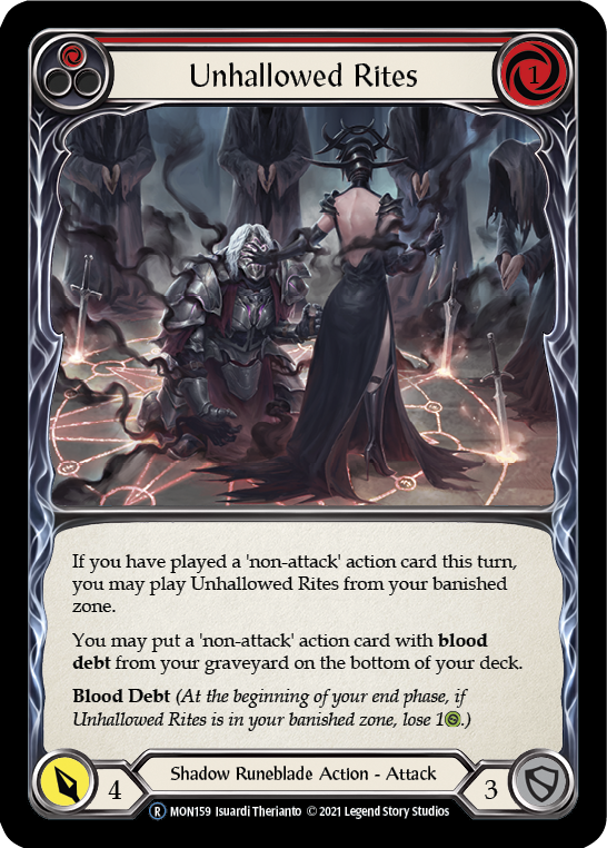 Unhallowed Rites (Red) [U-MON159] (Monarch Unlimited)  Unlimited Normal | Red Riot Games CA