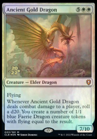 Ancient Gold Dragon [Commander Legends: Battle for Baldur's Gate Prerelease Promos] | Red Riot Games CA