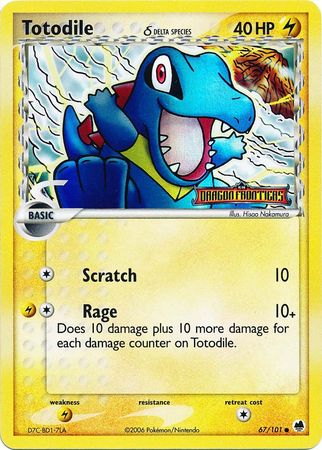 Totodile (67/101) (Delta Species) (Stamped) [EX: Dragon Frontiers] | Red Riot Games CA