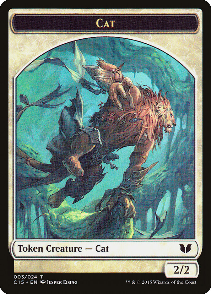 Spirit (023) // Cat Double-Sided Token [Commander 2015 Tokens] | Red Riot Games CA