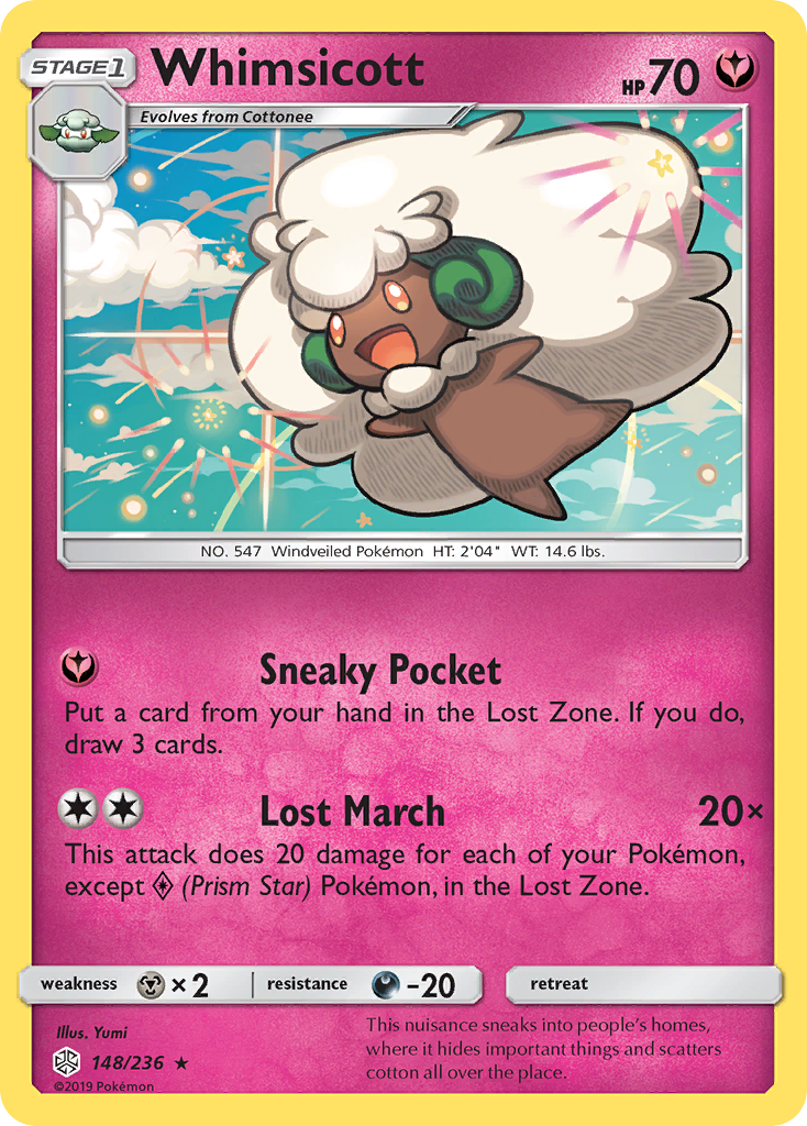 Whimsicott (148/236) [Sun & Moon: Cosmic Eclipse] | Red Riot Games CA