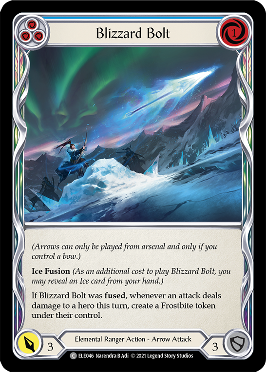 Blizzard Bolt (Blue) [ELE046] (Tales of Aria)  1st Edition Rainbow Foil | Red Riot Games CA