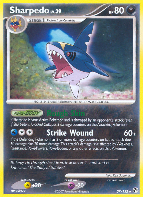 Sharpedo (37/132) [Diamond & Pearl: Secret Wonders] | Red Riot Games CA